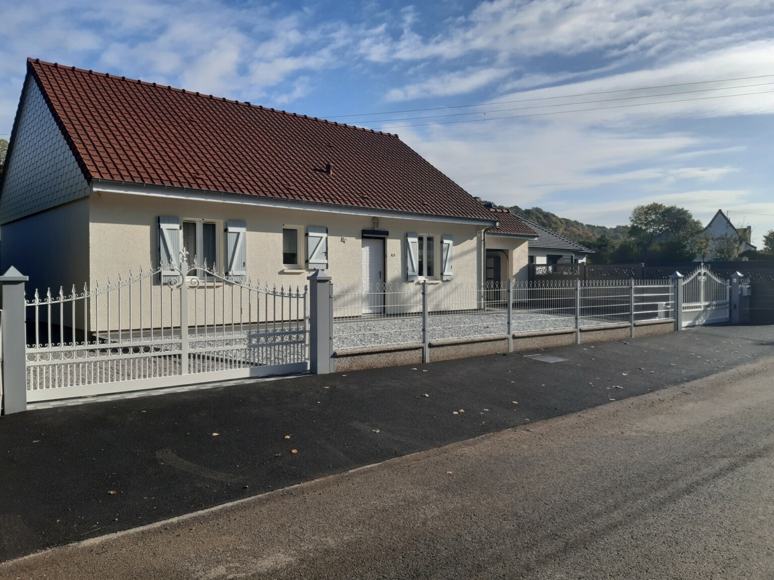 HORTENSIA - CLOTURE SUR MURET - CHANTIER OCTOBRE 2022